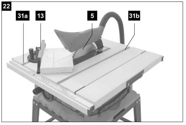 scheppach HS105 230V 255mm Electric Table Saw -Figure 22
