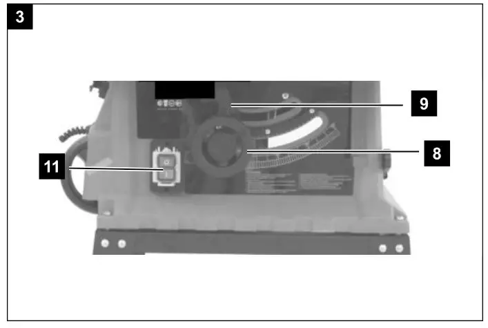 scheppach HS105 230V 255mm Electric Table Saw -Figure 3