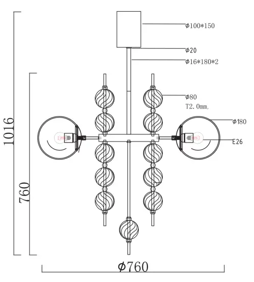 VAULT Madison Murano Glass Chandelier-1