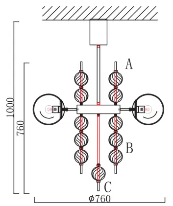 VAULT Madison Murano Glass Chandelier-2