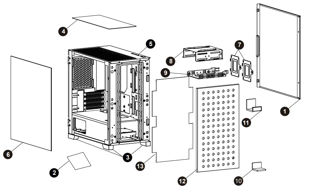 AZZA CSAZ-140 ELISE Micro-ATX Case - Figure 1