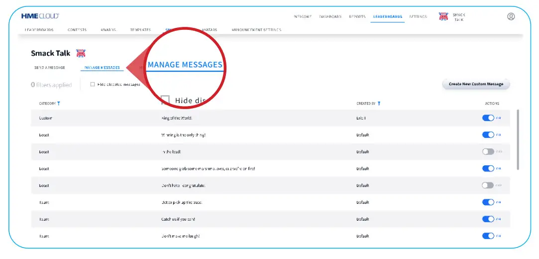 Smack Talk in HME Cloud on a Desktop Browser - Smacfk