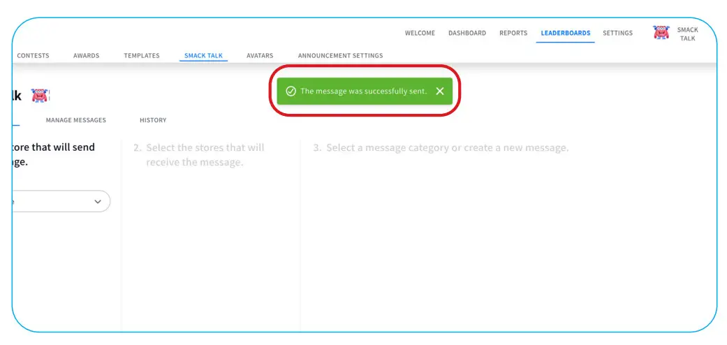Smack Talk in HME Cloud on a Desktop Browser - appear