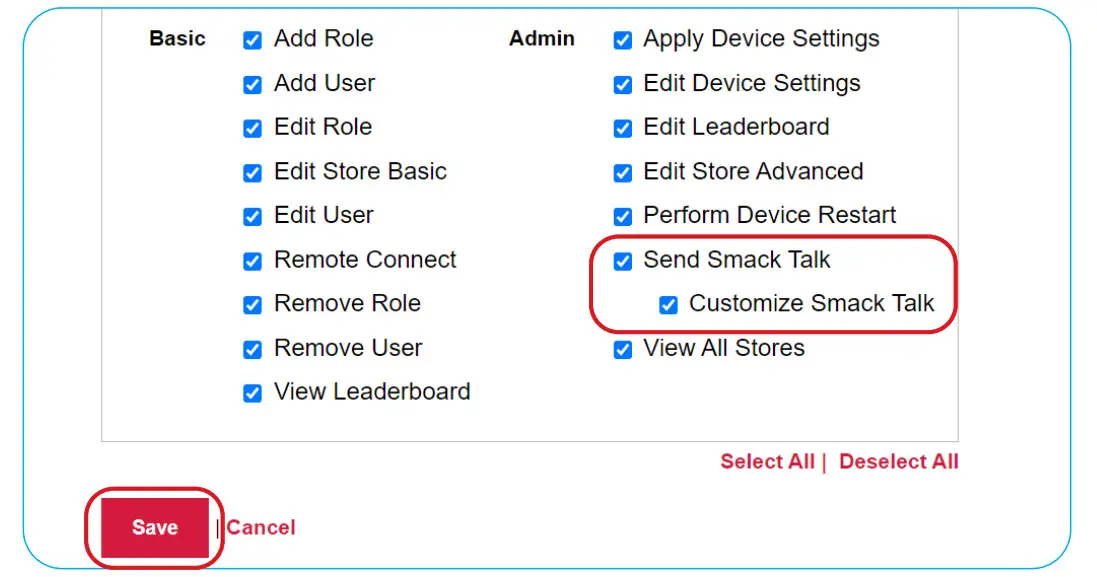 Smack Talk in HME Cloud on a Desktop Browser - custompagelfk