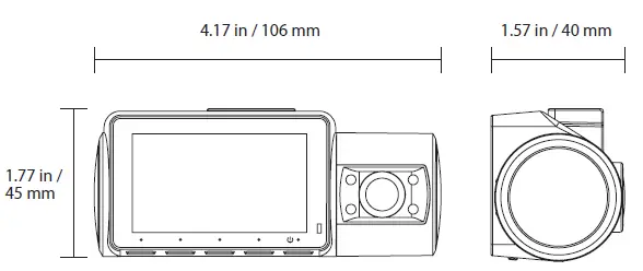 TYPE S BT532871 Ultra HD 4K Dual View Dashcam with 2K Cabin View Cam-2