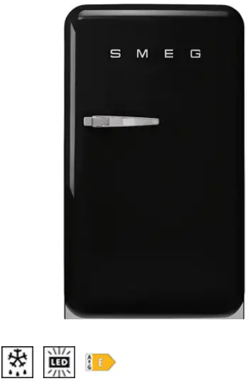smeg FAB10HRBL5 Free Standing Refrigerator - Figure