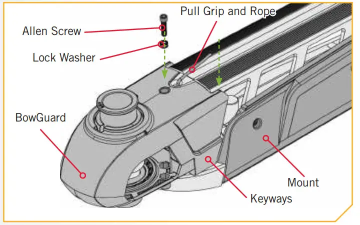 MINN KOTA Fortrex Bow-Mount Trolling Motor - Assembly of BowGuard to Mount 1
