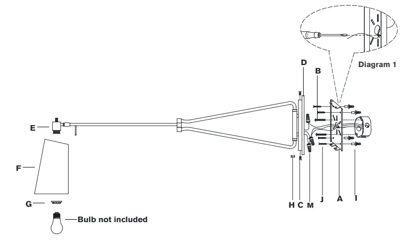 VISUAL COMFORT ARN 2651 Keil Large Swing Arm Wall Light-fig1
