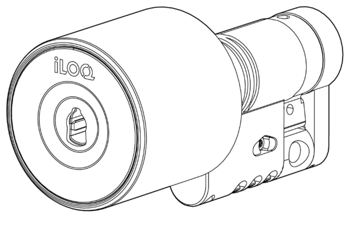iLOQ D5S.5X0.SB Europrofile Half Cylinder with Adjustable Cam -