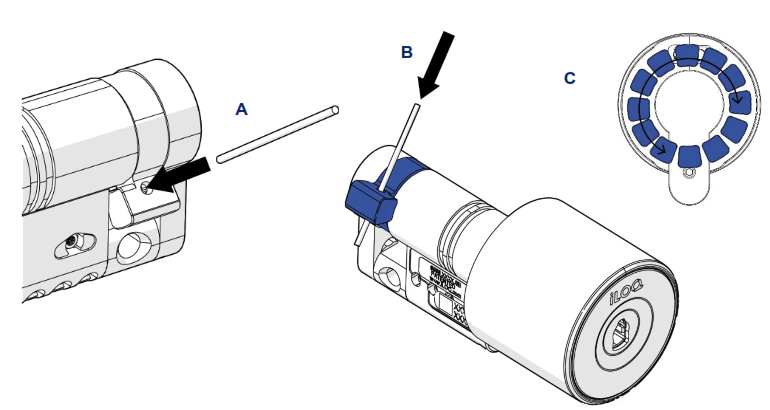 iLOQ D5S.5X0.SB Europrofile Half Cylinder with Adjustable Cam - Fig2