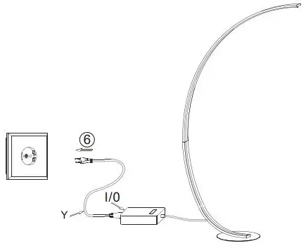 Paul Neuhaus Q VITO LED Floor Lamp Smart Home Matt Brass Dimmable CCT Instructions - Electrical Connection