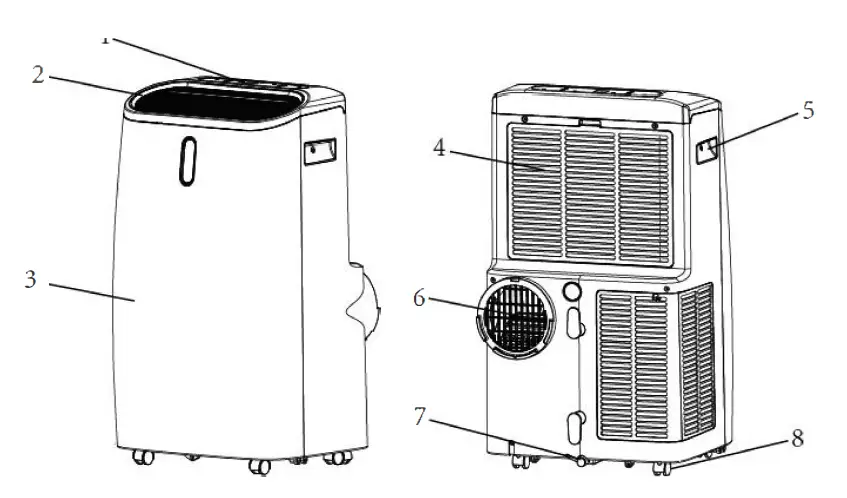 GYMAX FP10115US-WH+ Portable Air Conditioner 1