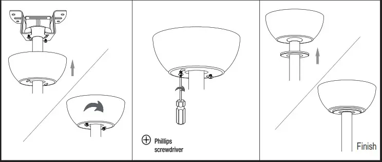 Parrot Uncle F4706BK110V 42 Inch Indoor Black Modern Retractable Crystal Fan - CIRCUIT BREAKER 4