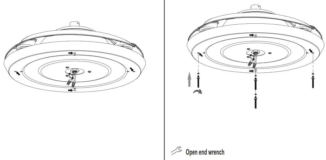 Parrot Uncle F4706BK110V 42 Inch Indoor Black Modern Retractable Crystal Fan - CIRCUIT BREAKER 7