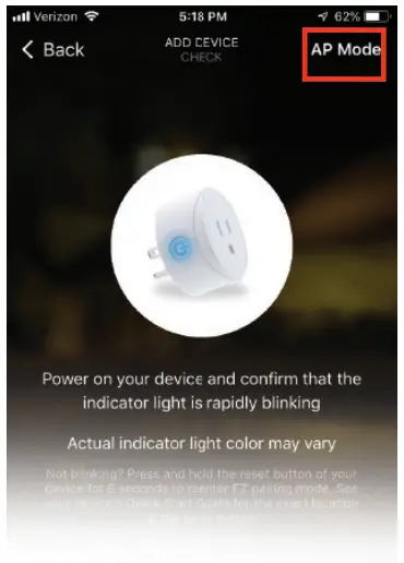 Energizer Smart Plug EIX3-1002-PP4 -MODE