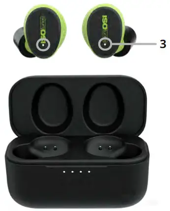 ISOtunes 859571006559 Free Aware Wireless Earbuds - Power On Off