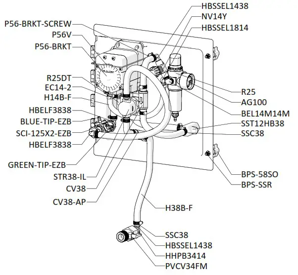 FOAMit FI EZB 15NV EZBlend Foam Unit - BACK PLATE ASSEMBLY