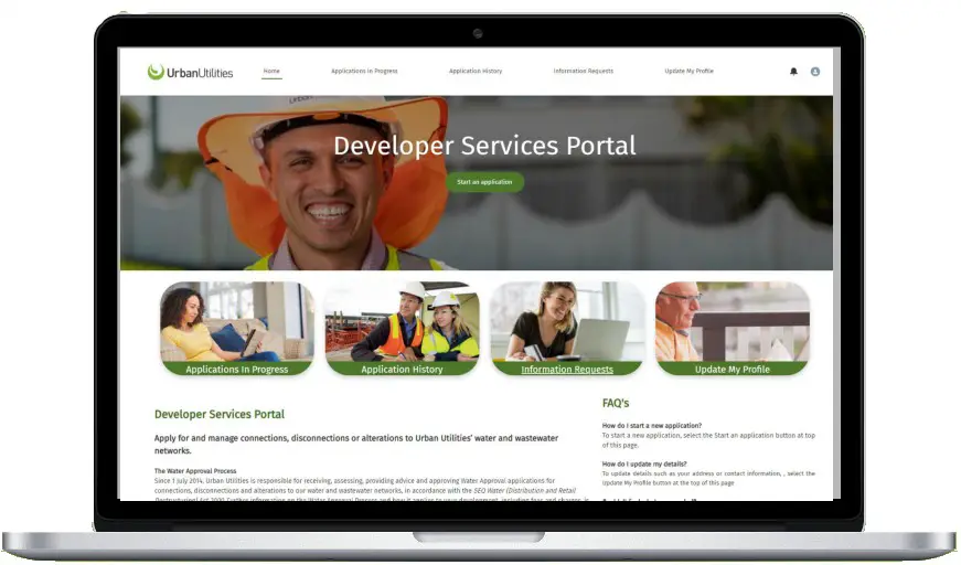 UrbanUtilities Developer Services Application Portal - cover