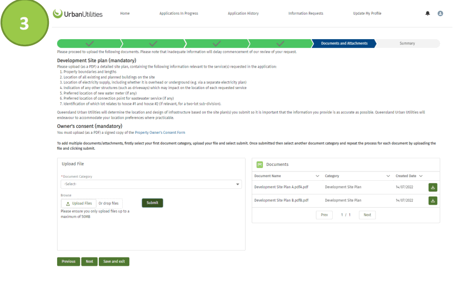 UrbanUtilities Developer Services Application Portal - fig 7