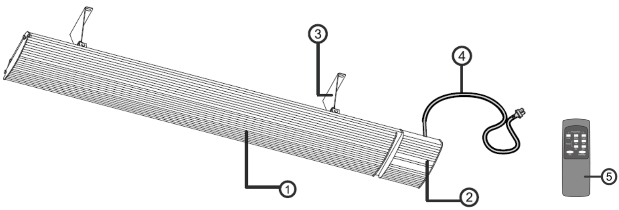 SINED CALORE BIANCO 1500 Infrared Heaters - fig
