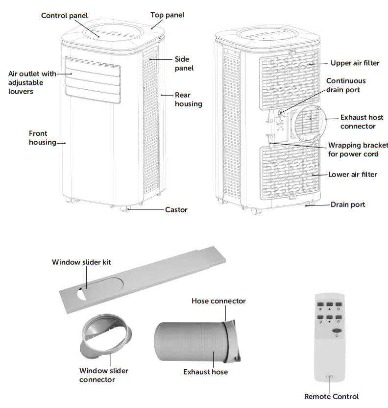 click CPAC1609 H Portable Air Conditioner-fig1