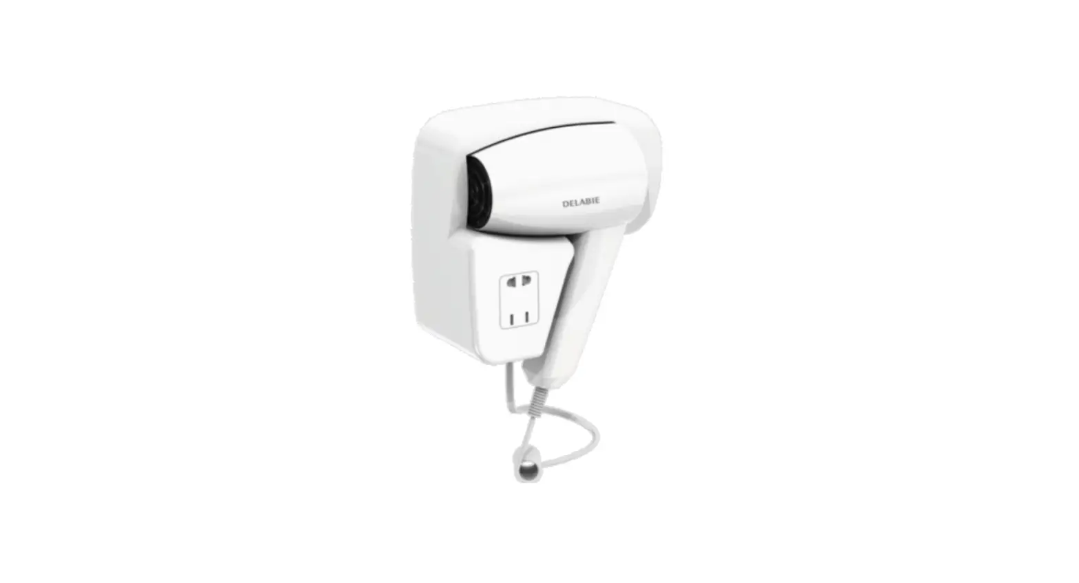 Delabie 6624 Wall Mounted Hair Dryer With Plug For Shavers User Manual