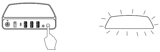 ACOPOWER PS500N 500W Portable Solar Generator - LED light panel