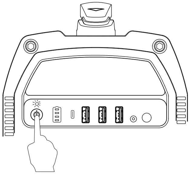 ACOPOWER PS500N 500W Portable Solar Generator - Powering on and