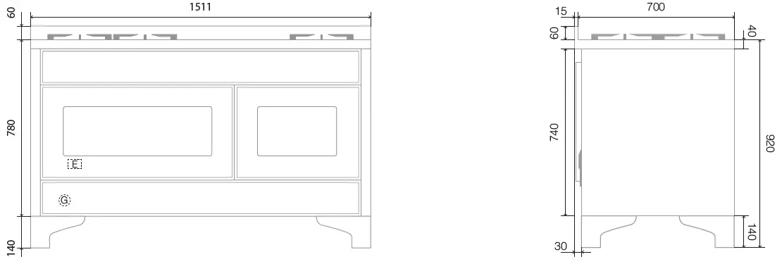 ILIVE-M15FSDNE3-150cm-Majestic-Electric-Oven-With-5-Burner-Tepanyaki-and-Simmer-Plate-Cooktop-24