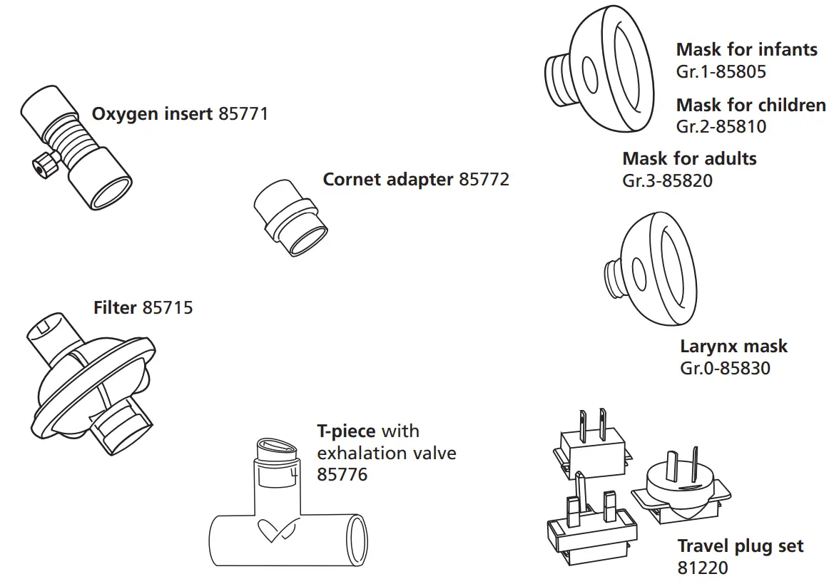 schill EX2101 Multisonic Ultrasonic Nebulisers - Overview of inhalation unit 32