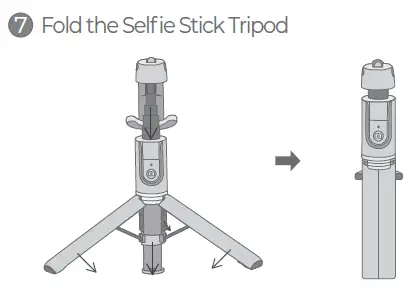 Fold the Selfie Stick Tripod