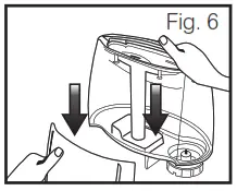 Homedics UHE-WM68 Cool and Warm Mist Ultrasonic - Install the tank