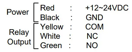 SDC 474MU Touchless Sense Switch with - Wiring