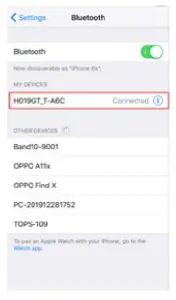 kogan Pulse Body Temperature Thermometer Smart Watch - Bluetooth menu