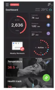 kogan Pulse Body Temperature Thermometer Smart Watch -Synchronising data