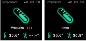 kogan Pulse Body Temperature Thermometer Smart Watch - body temperature