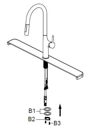 Kraus Oletto Pull Down Kitchen Faucet KPF-3101 fig5