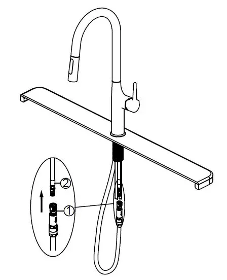 Kraus Oletto Pull Down Kitchen Faucet KPF-3101 fig6