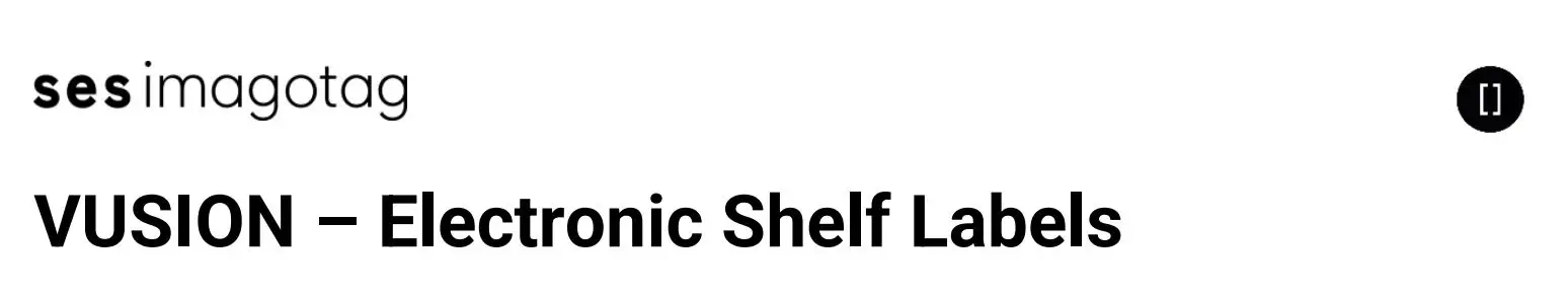 ses imagotag VUSION Electronic Shelf Labels Instructions