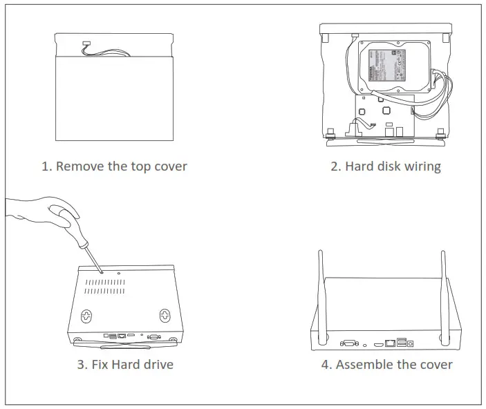 ANSJER ZG1883M Wireless IP Camera- Hard Drive