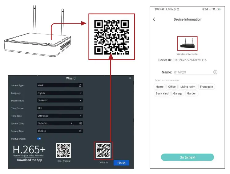 ANSJER ZG1883M Wireless IP Camera- QR code or manually