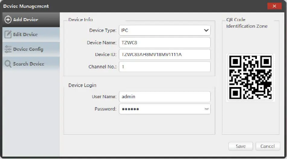 ANSJER ZG1883M Wireless IP Camera- add device information