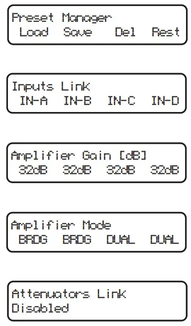 RAM Audio W Series Professional Power Amplifiers- Preset Manager