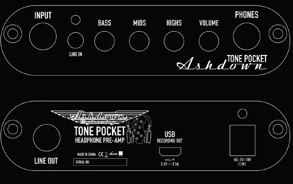 Ashdown Tone Pocket V2.0 Portable Bass Headphone Amplifier fig 6