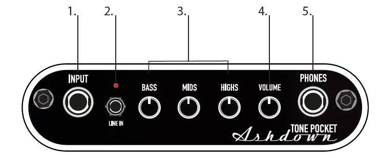 Ashdown Tone Pocket V2.0 Portable Bass Headphone Amplifier