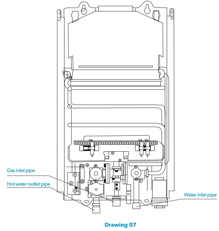 marey GA16ONGDP Gas Tankless Water Heater - CONSTRUCTION