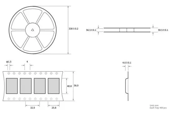 EBYTE E31 433T30S AX5243 433MHz 1W SMD Wireless Module - package