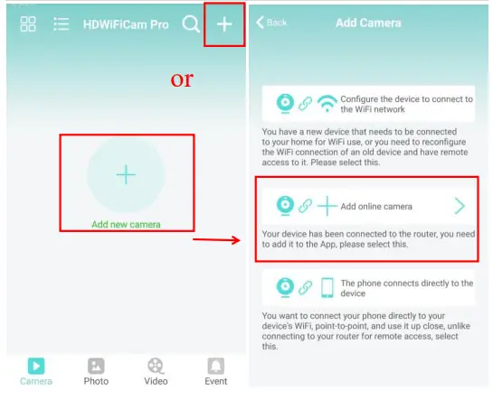 Add an online device