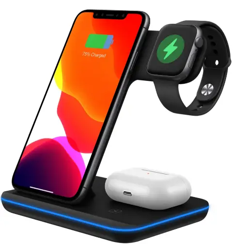 Shenzhen Three Bees E Commerce HM003 3-In-1 Wireless Charger Station PRO