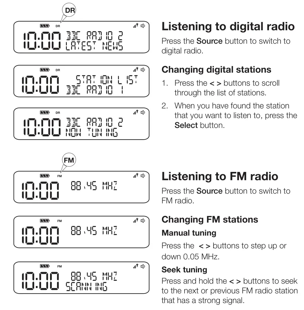 PURE Pop Maxi with Bluetooth Stereo DAB Digital and FM Radio - Using your Pop